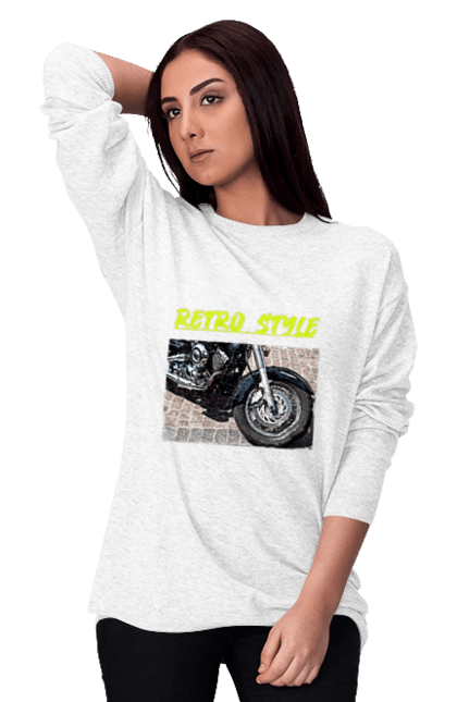 Women`s sweatshirt with prints Moto2. Bike, motorbike, retro, road, speed, style. 2070702