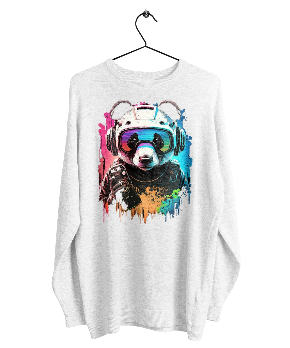 Панда в VR шлеме