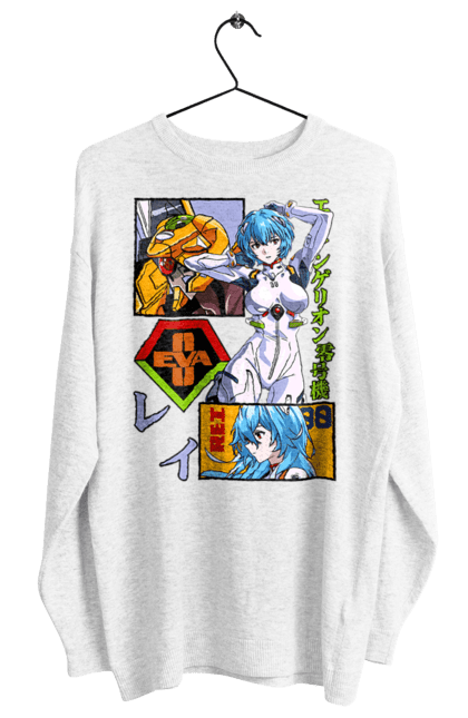 Women's sweatshirt with prints Evangelion Rei. Anime, evangelion, eve, kaoru, manga, rei ayanami, shinji. 2070702