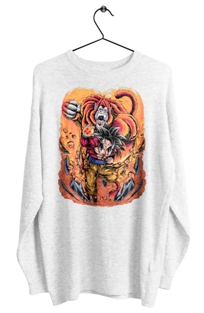 Women's sweatshirt with prints Dragon Ball Son Goku. Anime, dragon ball, goku, manga, son goku, tv series. 2070702