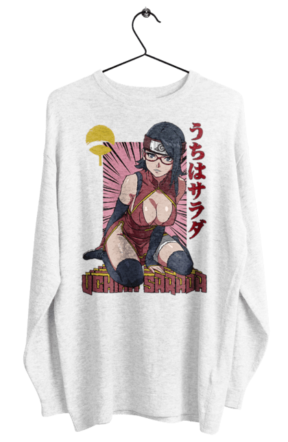 Women's sweatshirt with prints Boruto Sarada Uchiha. Anime, boruto, manga, sarada uchiha, tv series, uchiha. 2070702