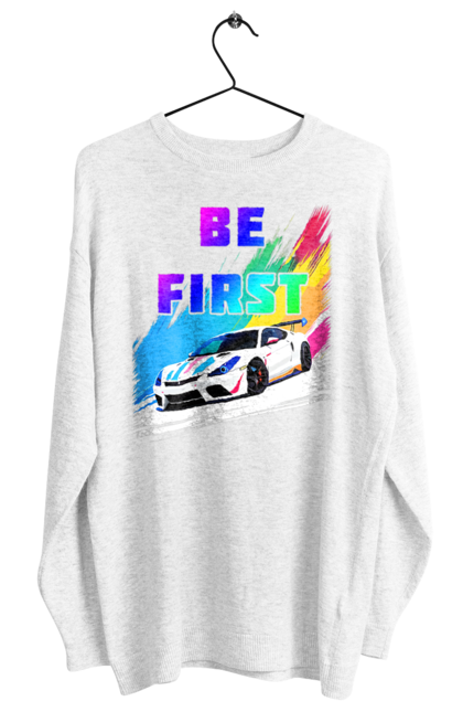 Світшот жіночий з принтом "Гонка". Автомобільний, гонка, спортивна машина, спортивний автомобіль. 2070702