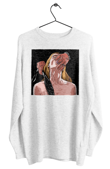 Women`s sweatshirt with prints Girl Captive Man With Whips. Passion, suck, whip. 2070702