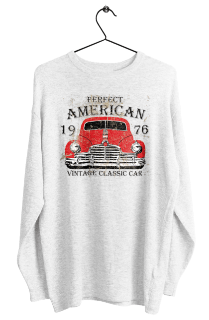 Світшот жіночий з принтом "Машина вінтаж, 1976". 1976, вінтаж, машина. 2070702