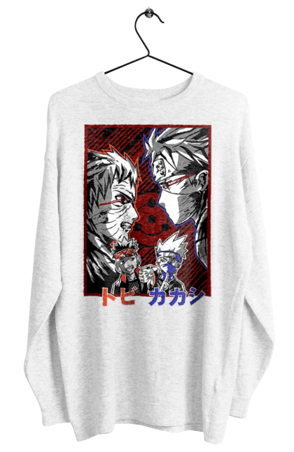 Women's sweatshirt with prints Naruto Kakashi Hatake. Anime, kakashi, manga, naruto, shinobi, shonen, team number 7. 2070702