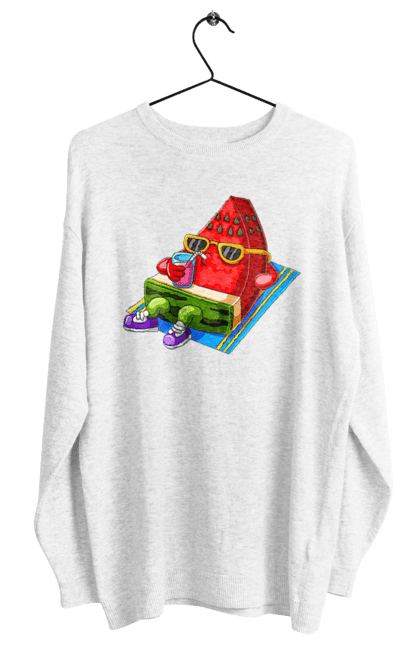 Women`s sweatshirt with prints Watermelon Drinks Cocktail. Cocktail, summer, watermelon. 2070702