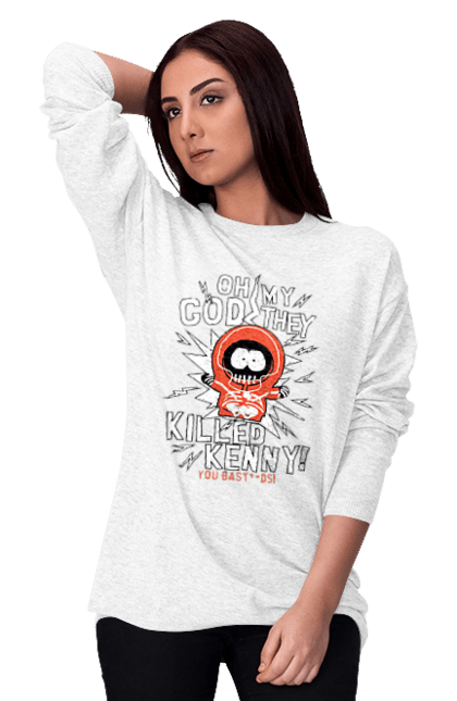 Women's sweatshirt with prints South Park Kenny. Cartoon series, kenny, kenny mccormick, south park. 2070702