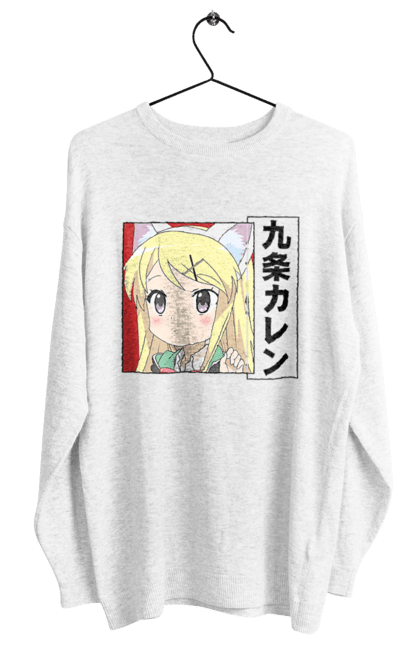 Women's sweatshirt with prints Kiniro Mosaic Karen Kujo. Anime, gold mosaic, karen, karen kujo, kiniro mosaic, kinmoza, manga. 2070702