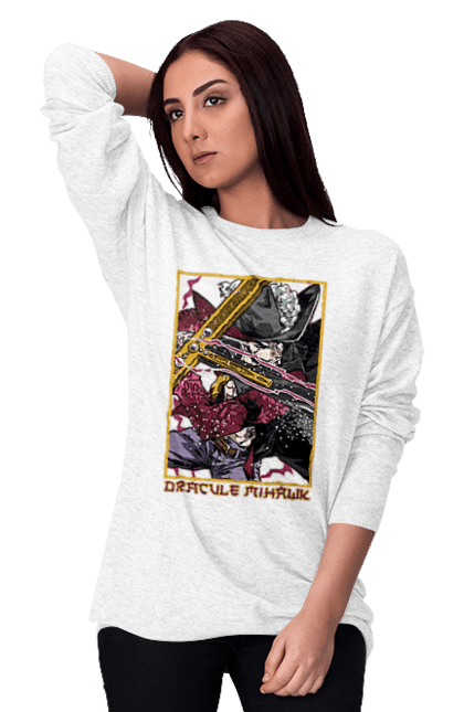 Women's sweatshirt with prints One Piece Dracule Mihawk. Anime, dracule mihawk, manga, mihawk, one piece, straw hat pirates. 2070702