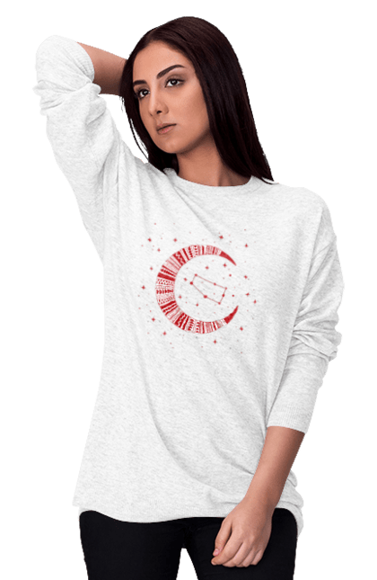 Women`s sweatshirt with prints Gemini. Constellation, gemini, horoscope, sign, twins, zodiac, zodiac sign. 2070702