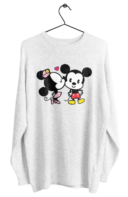 Світшот жіночий з принтом "Міккі Маус та Мінні Маус". Mickey mouse, minnie mouse, дісней, міккі, міккі маус, мінні маус, мультфільм. 2070702