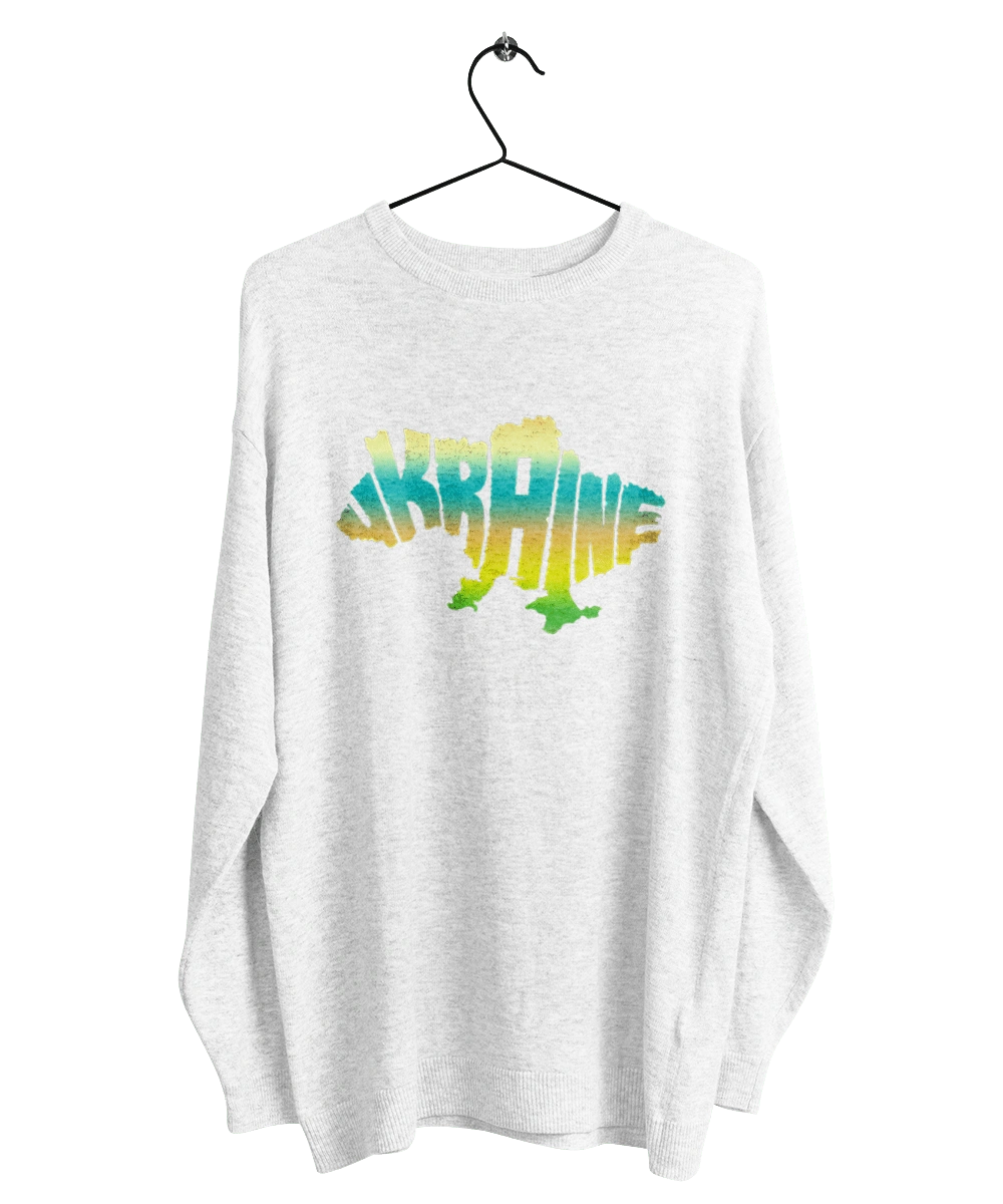 Ukraine silhouette colored