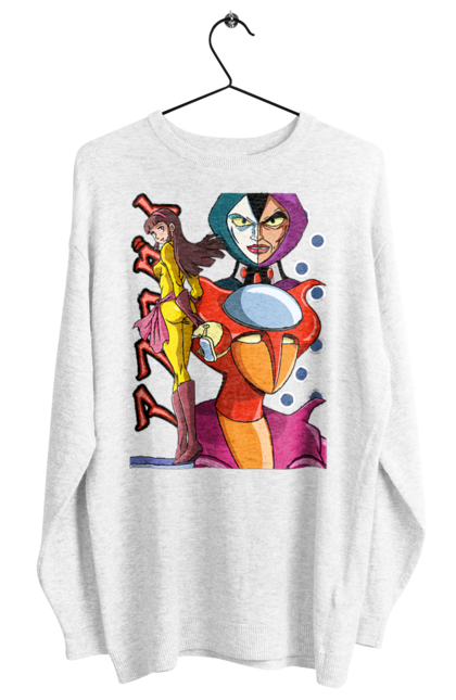 Women's sweatshirt with prints Mazinger Z Aphrodite. Anime, aphrodite, manga, mazinger z, mecha, robots. 2070702