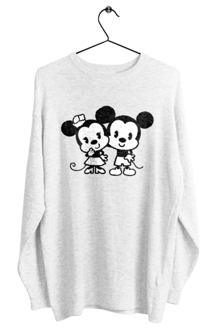 Світшот жіночий з принтом "Міккі Маус та Мінні Маус". Mickey mouse, minnie mouse, дісней, міккі, міккі маус, мінні маус, мультфільм. 2070702