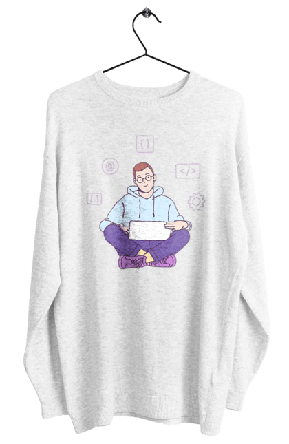 Світшот жіночий з принтом "Я програміст". Angular, c, css, html, it, javascript, jquery, php, python, react, svelt, vue, айтишник, айті, гумор, код, кодувати, прогер, програміст, програмісти, ти ж, ти ж програміст, тиж програміст. 2070702