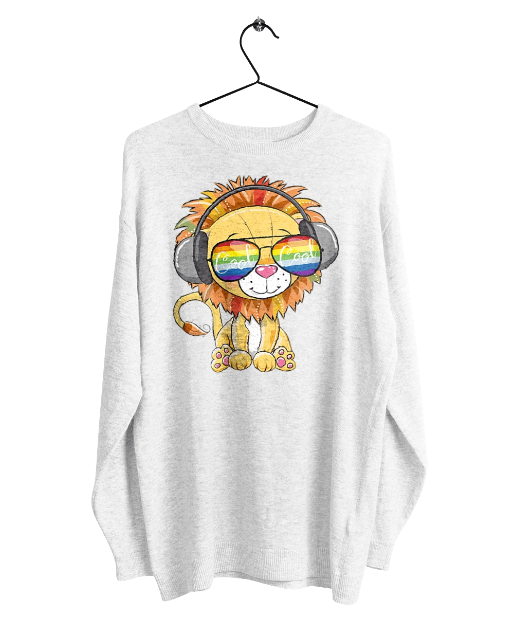 Lion In Glasses And Headphones