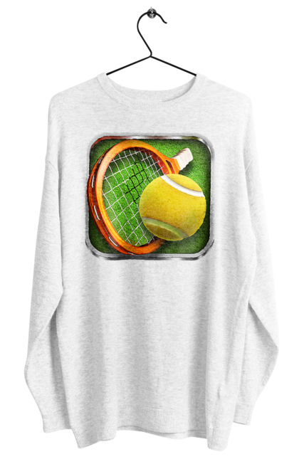 Світшот жіночий з принтом "Теніс". Великий теніс, гравці, лондон, м`яч, призовий фонд, ракетка, спонсор, турнір на ґрунті, турнір на траві, турнірна сітка. 2070702