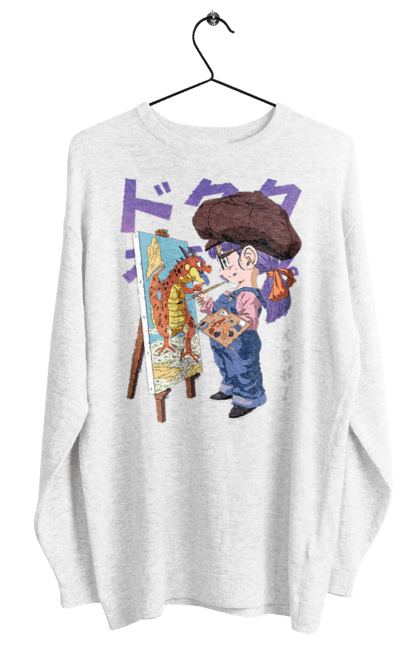 Світшот жіночий з принтом "Dr. Slump Арале". Arale norimaki, dr. slump, андроїд, аніме, арале, арале норимаки, дівчинка, доктор сламп, манга, школярка. 2070702