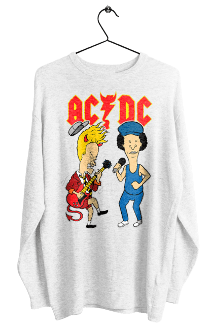 Women's sweatshirt with prints AC/DC. Ac dc, acd, blues rock, group, hard rock, music, rock n roll. 2070702