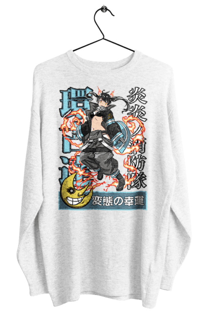 Women's sweatshirt with prints Fire Force Shinra Tamaki Kotatsu. Anime, fire force, firefighter, manga, tamaki kotatsu. 2070702