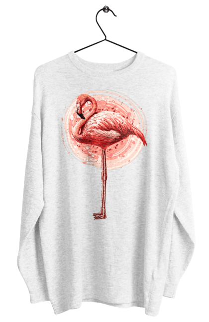 Світшот жіночий з принтом "Фламінго Арт". Рожеве фламінго, тварина, фламінго. 2070702