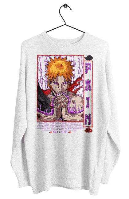 Women's sweatshirt with prints Naruto Yahiko. Akatsuki, anime, character, manga, naruto, ninja, pain, tv series, yahiko. 2070702