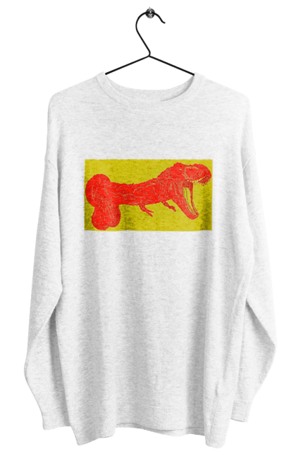 Світшот жіночий з принтом "Член Динозавр". Динозавр, писюн, член. 2070702