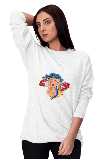 Девушка на карте Украины