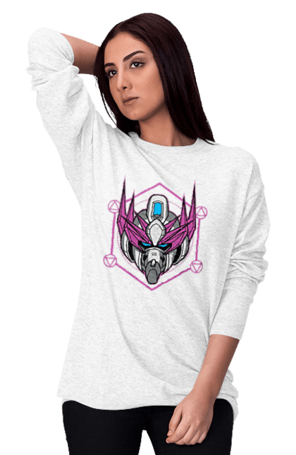 Women's sweatshirt with prints Killer robot head. Cyborg, killer, killer, killer robot, robot, robot head, technique. 2070702