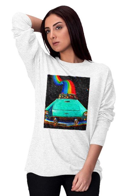 Picture, a car in space