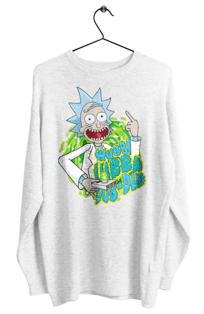 Світшот жіночий з принтом "Рік та Морті". Rick and morty, мультфільм, наукова фантастика, пригоди, рік, рік і морті, трагікомедія, чорний гумор. 2070702