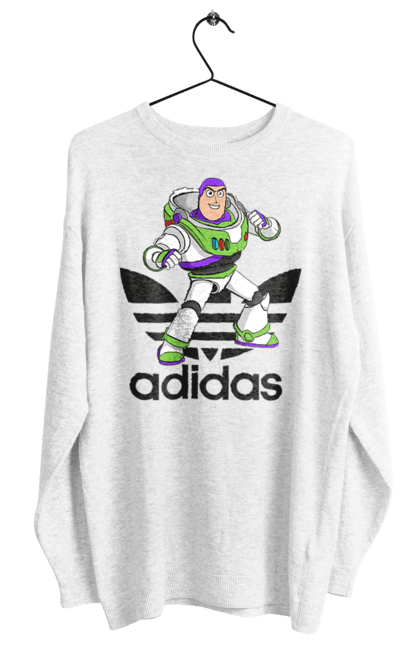 Women's sweatshirt with prints Adidas Buzz Lightyear. Adidas, buzz lightyear, cartoon, toy, toy story. 2070702