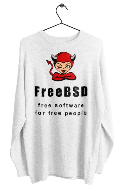 Світшот жіночий з принтом "Freebsd Для Вільних". Bsd, freebsd, unix, адміністратор, айті, айтішник, безкоштовна, безкоштовно, бестія, вільна, демон, демонесса, доступність, незалежність, операційна система, ос, програміст, програмне забезпечення, свобода, сисадмін, система, системний адміністратор, софт, текст, червоний, чорний. 2070702