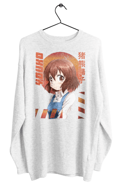 Women's sweatshirt with prints Kiniro Mosaic Yoko Inokuma. Anime, gold mosaic, kiniro mosaic, kinmoza, manga, yoko, yoko inokuma. 2070702