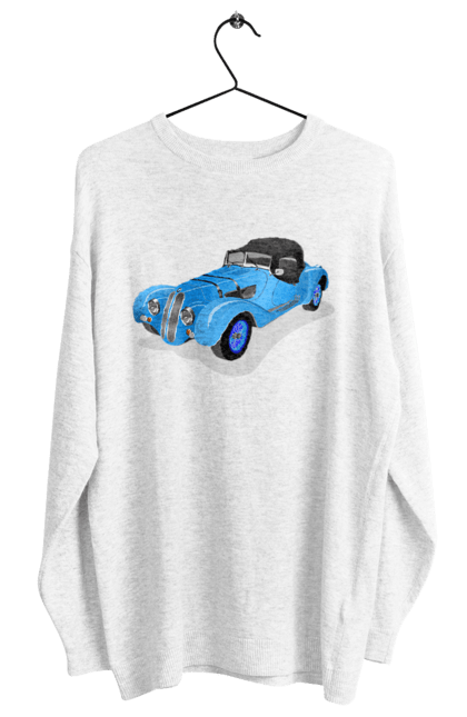 Women`s sweatshirt with prints Car. Auto, car, classic, old, old machine. 2070702