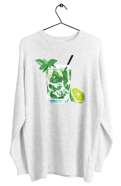 Women`s sweatshirt with prints Mojito And Lemon Drink. Drink, lemon, mojito. 2070702