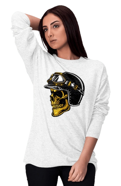 Череп в мотошлеме