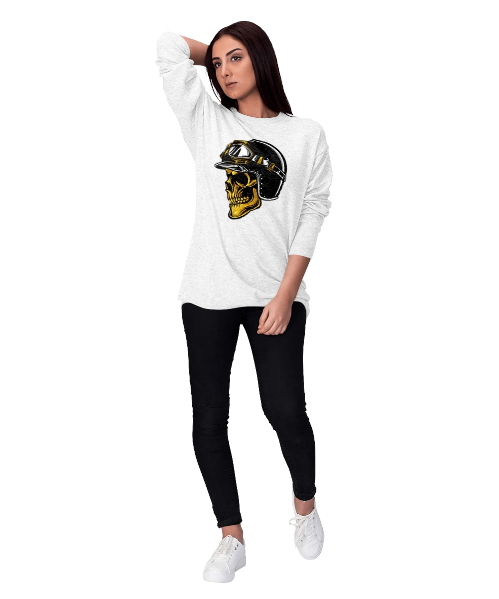 Череп в мотошлеме