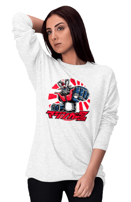 Women's sweatshirt with prints Mazinger Z Grendizer. Anime, goldorak, goldrake, grendizer, manga, mazinger z, mecha, robots. 2070702