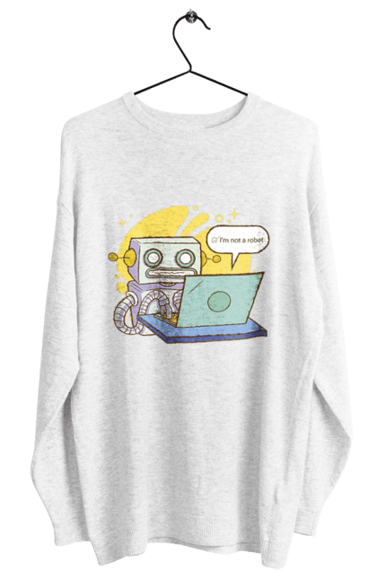 Світшот жіночий з принтом "Я не робот Хакер зрозуміє 404 до дня програміста". 404, aws, backend, c++, cloud, css, frontend, golang, java, js, linux, python, script, web, ай ті, айті, айтішник, верстка, дата, код, компьютер, лаптоп, облако, ошибка, програміст, программа, программист, програмування, робот, хакер, язык. 2070702