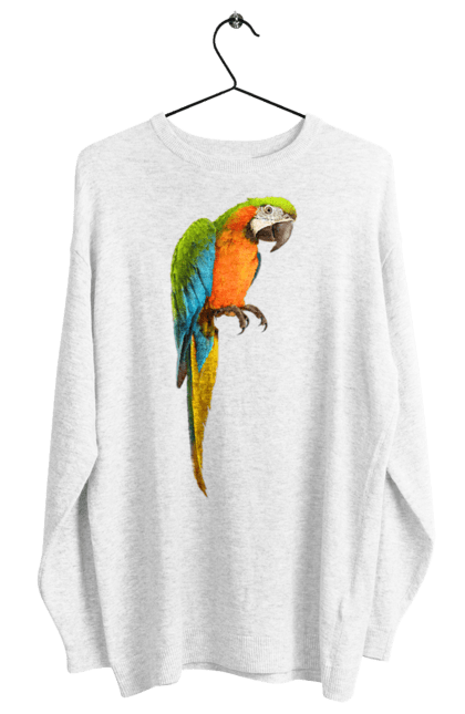 Свитшот женский с принтом Просто Попугай. Попугай, птичка. 2070702