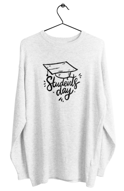 Світшот жіночий з принтом "День студента". День студента, з днем студента, студент, універ, шапка студента. futbolka.stylus.ua