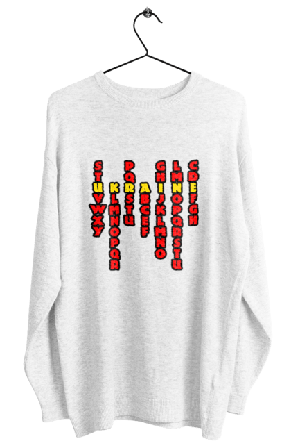 Світшот жіночий з принтом "Україна". Абетка, авторський принт, латиниця, літери, напис, текст, україна. 2070702