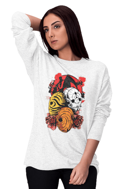 Women's sweatshirt with prints Naruto Obito Uchiha. Anime, character, manga, naruto, ninja, obito, obito uchiha, tv series, uchiha. 2070702