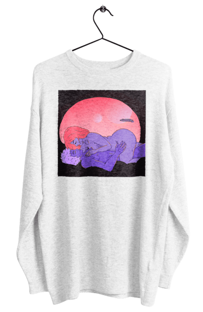 Women`s sweatshirt with prints Aliens Girl And Boy. Girl, guy, naked. 2070702