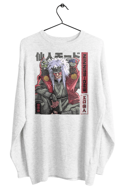 Women's sweatshirt with prints Naruto Jiraiya. Anime, hokage, jiraiya, manga, naruto, shinobi, shonen. 2070702