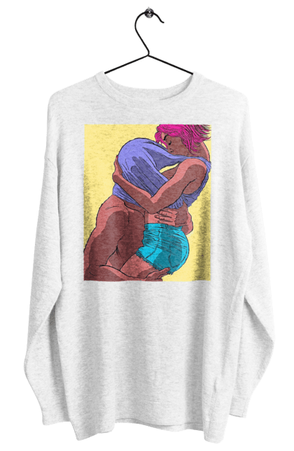 Women`s sweatshirt with prints Man Under The T-Shirt In Girls. Boobs, passion. 2070702