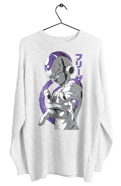 Свитшот женский с принтом Жемчуг дракона Фриза. Anime, dragon ball, frieza, manga, tv series, аниме, жемчуг дракона, манга, фриза. 2070702