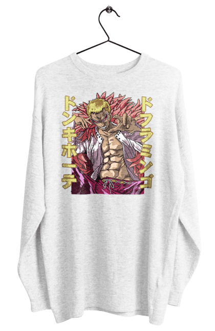 Women's sweatshirt with prints One Piece Donquixote Doflamingo. Anime, donquixote doflamingo, heavenly yaksha, manga, one piece, straw hat pirates. 2070702