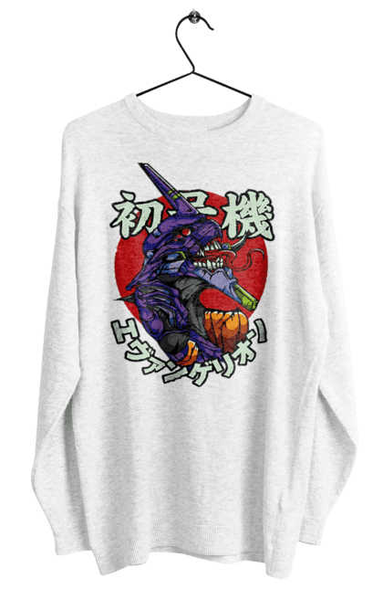 Women's sweatshirt with prints Evangelion. Angel, anime, eva 01, evangelion, manga, neon genesis evangelion, shinji. 2070702